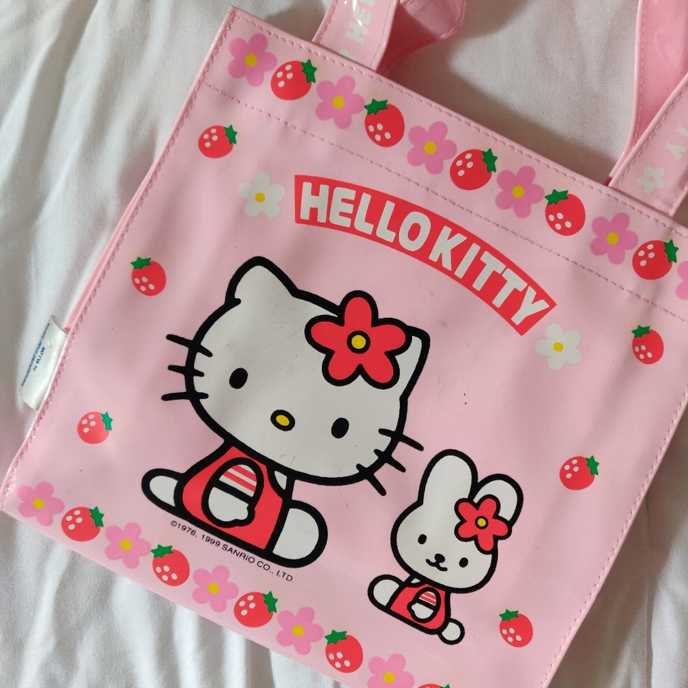 🍓VINTAGE HELLO KITTY MINI PVC TOTE BAG 🍓 - Picture 2 of 5